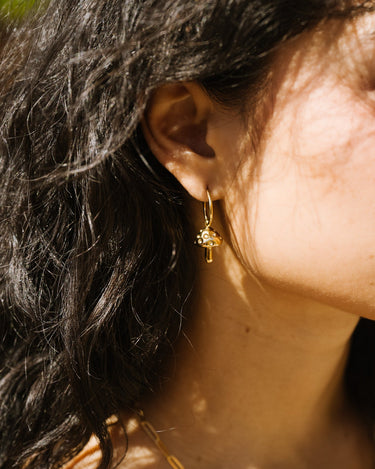 TILTIL Set of 2 Hoop Goldplated Mushroom - Things I Like Things I Love