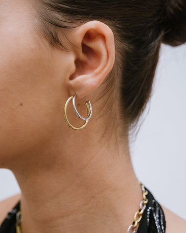 TILTIL Set of 2 Hoop Mixy Round Gold & Silver - Things I Like Things I Love