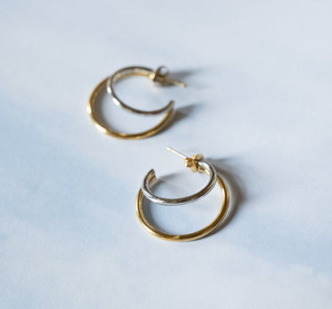 TILTIL Set of 2 Hoop Mixy Round Gold & Silver - Things I Like Things I Love