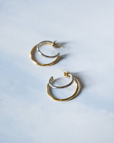 TILTIL Set of 2 Hoop Mixy Round Gold & Silver - Things I Like Things I Love