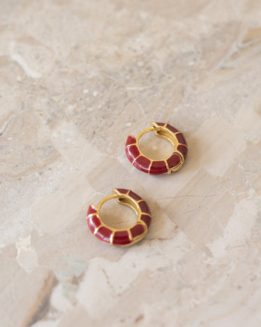TILTIL Set of 2 Hoops Colored Dark Red - Things I Like Things I Love