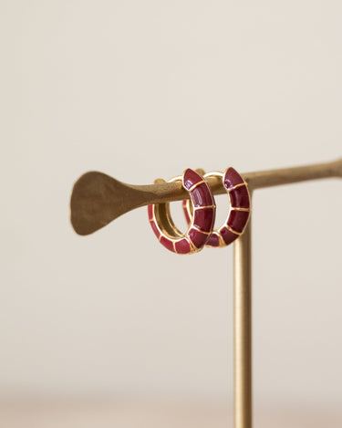 TILTIL Set of 2 Hoops Colored Dark Red - Things I Like Things I Love