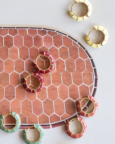 TILTIL Set of 2 Hoops Colored Dark Red - Things I Like Things I Love