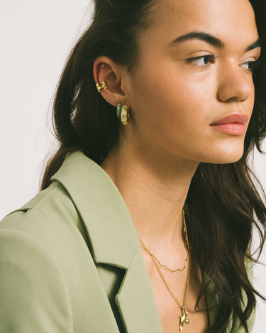 TILTIL Set of 2 Hoops Colored Green - Things I Like Things I Love