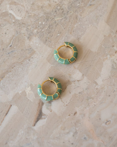 TILTIL Set of 2 Hoops Colored Loden Frost - Things I Like Things I Love