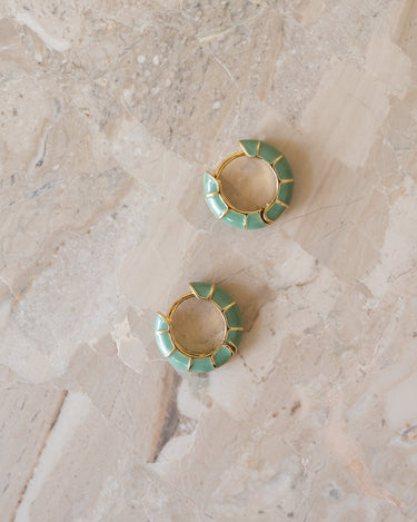 TILTIL Set of 2 Hoops Colored Loden Frost - Things I Like Things I Love