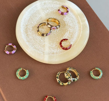 TILTIL Set of 2 Hoops Colored Loden Frost - Things I Like Things I Love