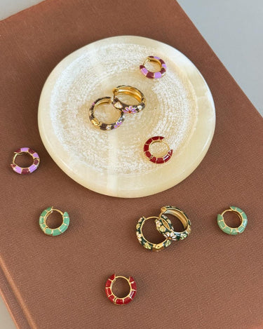 TILTIL Set of 2 Hoops Colored Loden Frost - Things I Like Things I Love