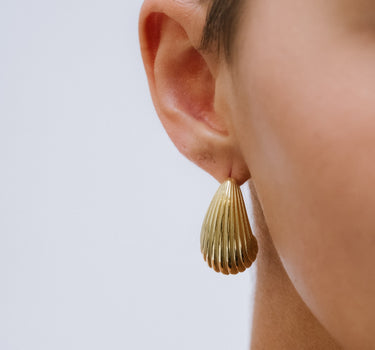 TILTIL Set of 2 Hoops Fancy Drops Gold - Things I Like Things I Love