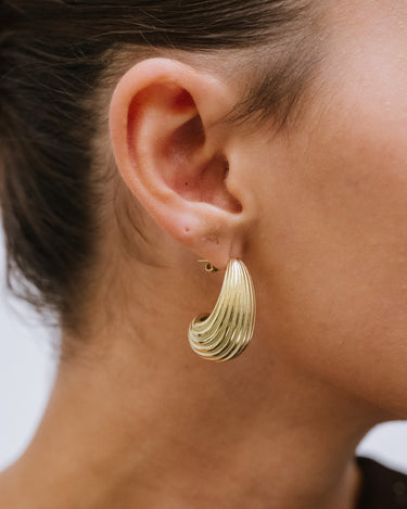 TILTIL Set of 2 Hoops Fancy Drops Gold - Things I Like Things I Love