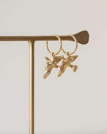 TILTIL Set of 2 Hoops Flying Dove Gold - Things I Like Things I Love