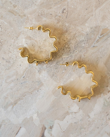 TILTIL Set of 2 Hoops Goldplated Merel Large - Things I Like Things I Love