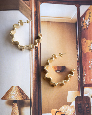 TILTIL Set of 2 Hoops Goldplated Merel Large - Things I Like Things I Love