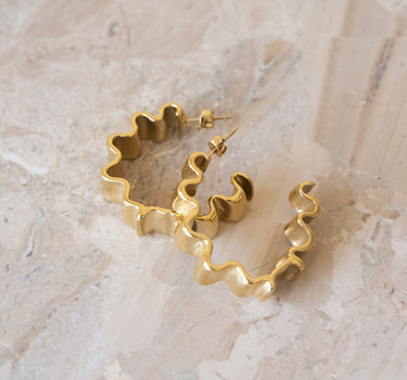TILTIL Set of 2 Hoops Goldplated Merel Large - Things I Like Things I Love