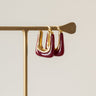 TILTIL Set of 2 Hoops Torty Burgundy Gold - Things I Like Things I Love