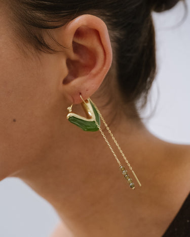 TILTIL Set of 2 Hoops Torty Organic Green - Things I Like Things I Love