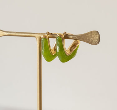 TILTIL Set of 2 Hoops Torty Organic Green - Things I Like Things I Love