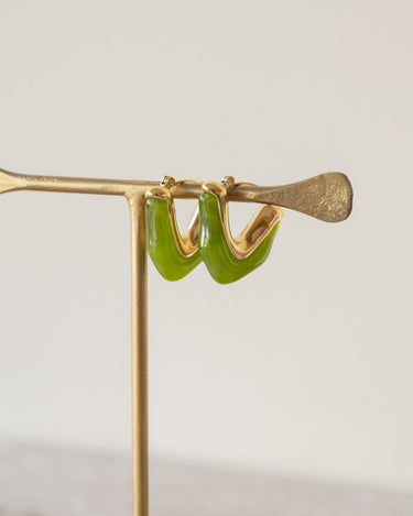 TILTIL Set of 2 Hoops Torty Organic Green - Things I Like Things I Love