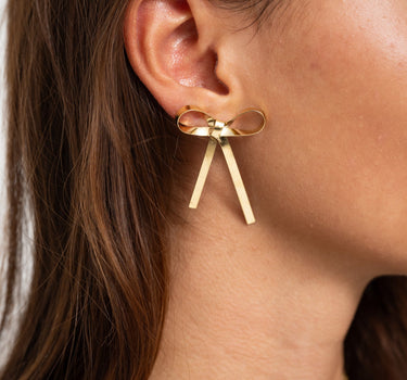 TILTIL Set of 2 Little Bows Earrings Gold - Things I Like Things I Love