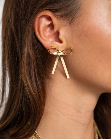 TILTIL Set of 2 Little Bows Earrings Gold - Things I Like Things I Love