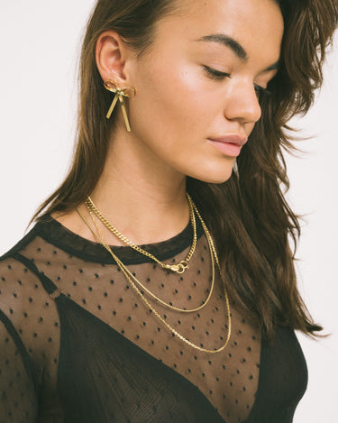 TILTIL Set of 2 Little Bows Earrings Gold - Things I Like Things I Love