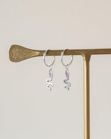 TILTIL Set of 2 Sally Snake Hoop Silver - Things I Like Things I Love