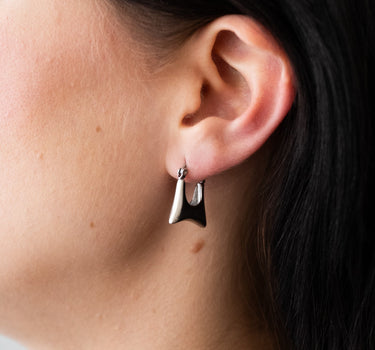 TILTIL Set Of 2 Squary Hoop Earrings Silver - Things I Like Things I Love