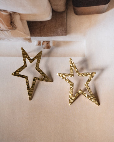 TILTIL Set of 2 Statement Star Earrings Gold - Things I Like Things I Love