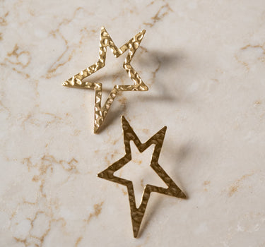 TILTIL Set of 2 Statement Star Earrings Gold - Things I Like Things I Love