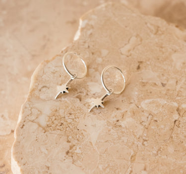 TILTIL Set of 2 Stef Starry Hoop Silver - Things I Like Things I Love