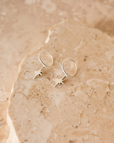 TILTIL Set of 2 Stef Starry Hoop Silver - Things I Like Things I Love