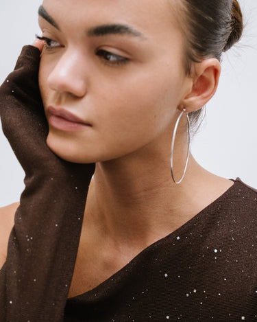 TILTIL Set of 2 XL Hoopy Hoops Silver - Things I Like Things I Love