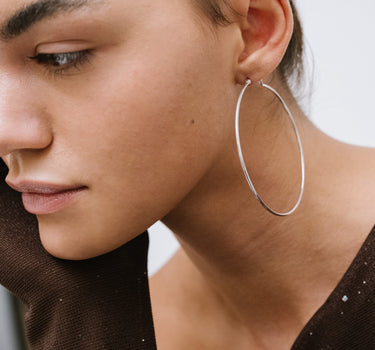 TILTIL Set of 2 XL Hoopy Hoops Silver - Things I Like Things I Love