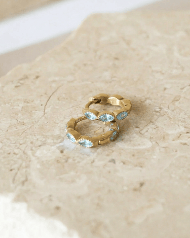 TILTIL Set Of 2 Zircon Baby Blue Gold - Things I Like Things I Love