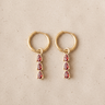 TILTIL Set van 2 Amber Zircon Drop Earrings Goud - Things I Like Things I Love
