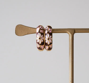 TILTIL set van 2 Artsy Hoop Earrings Gold Bruin - Things I Like Things I Love
