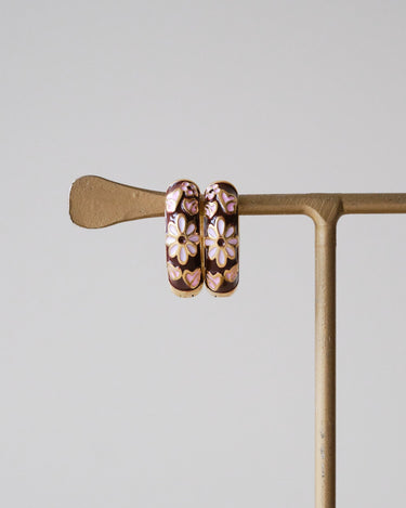 TILTIL set van 2 Artsy Hoop Earrings Gold Bruin - Things I Like Things I Love