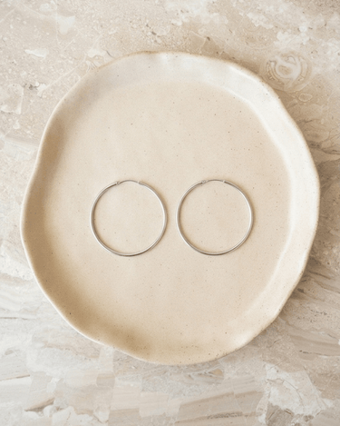TILTIL Set van 2 Basic Hoop Earring Zilver - Things I Like Things I Love