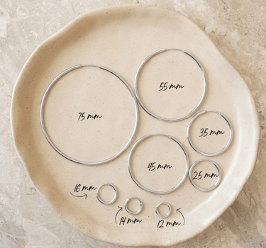 TILTIL Set van 2 Basic Hoop Earring Zilver - Things I Like Things I Love