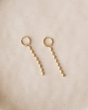 TILTIL Set van 2 Beaded Chain Drop Earrings Goud - Things I Like Things I Love