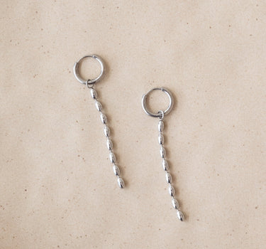 TILTIL Set van 2 Beaded Chain Drop Earrings Zilver - Things I Like Things I Love