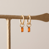 TILTIL Set van 2 Crystal Bar Zircon Earrings Oranje Goud - Things I Like Things I Love