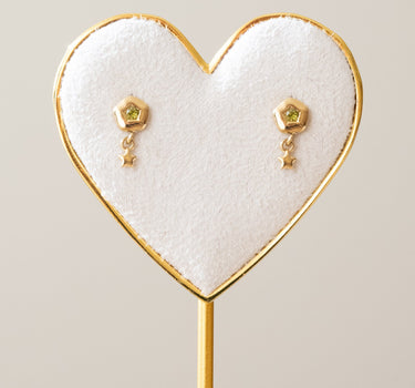 TILTIL Set van 2 Evi Earrings Goud Groen - Things I Like Things I Love
