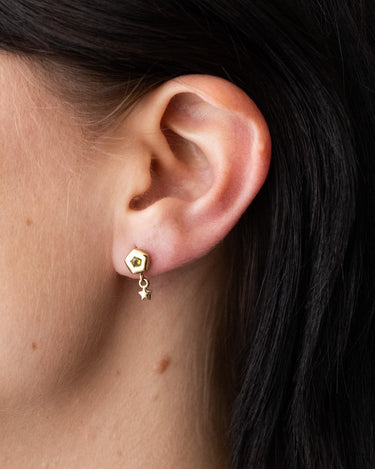 TILTIL Set van 2 Evi Earrings Goud Groen - Things I Like Things I Love