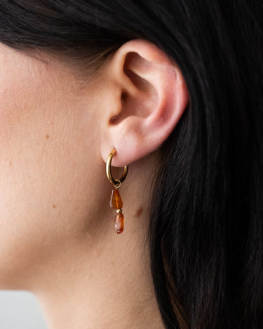 TILTIL Set van 2 Honey Drop Earrings Oranje Goud - Things I Like Things I Love