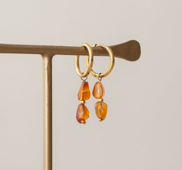 TILTIL Set van 2 Honey Drop Earrings Oranje Goud - Things I Like Things I Love