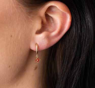TILTIL Set van 2 Jade Star Zircon Earrings Goud Oranje - Things I Like Things I Love