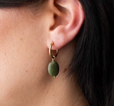 TILTIL Set van 2 Juniper Earrings Gold Groen - Things I Like Things I Love