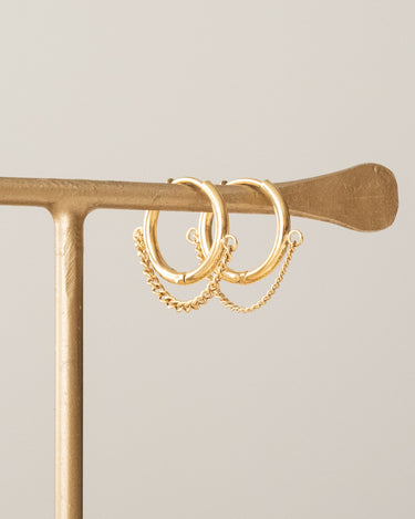 TILTIL Set van 2 Layered Chain Hoop Earrings Goud - Things I Like Things I Love