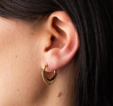 TILTIL Set van 2 Layered Chain Hoop Earrings Goud - Things I Like Things I Love